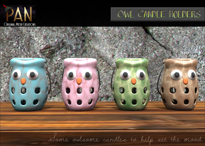 *PAN* Marble Owl Candle (Texture Change Version)