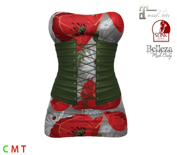 .:CATFACE:. Corset Mini Floral Dress V1
