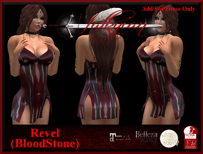 ~Valkyrian~ Revel (BloodStone) Mini Dress (BOXED)