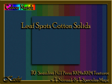 !Kushi! LeafSpotsCOTTON Textures -WEAR TO UNPACK