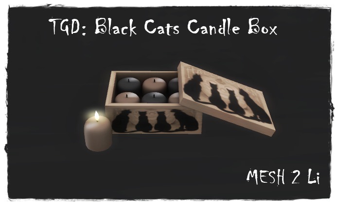 TGD: Product Bag Black Cats Candle Box