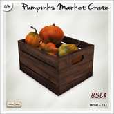 [V/W] Pumpkins Market Crate - Fall or Halloween mesh decor, outdoor & indoor