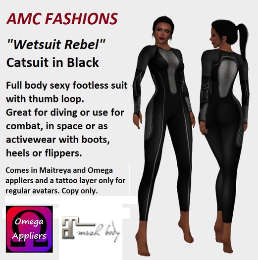 AMC Wetsuit Rebel Black