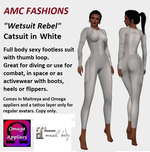 AMC Wetsuit Rebel White