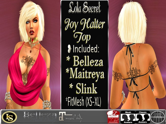 .~LS~JOY HALTER CROP TOP - RED