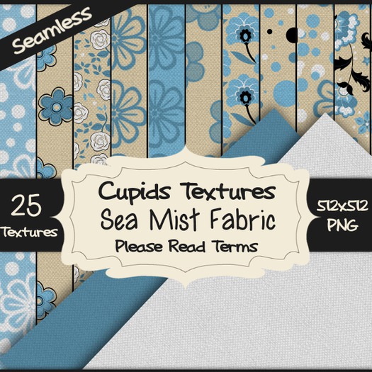 *Cupids Textures * 25 SEA MIST FABRIC