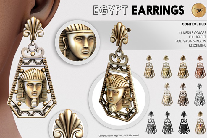 ^^Swallow^^ Egypt Earrings (WEAR)
