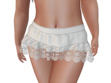 REVOLUTION - Frilly Skirt (White)