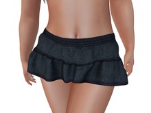 REVOLUTION - Frilly Skirt (Dark Blue Denim)