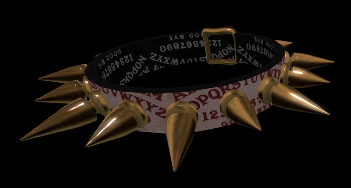 OUIJA COLLAR WHITE GOLD 