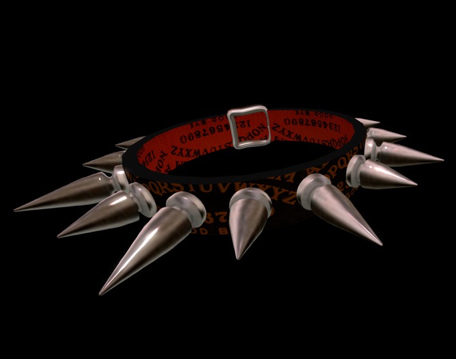 OUIJA COLLAR BLACK-ORANGE 
