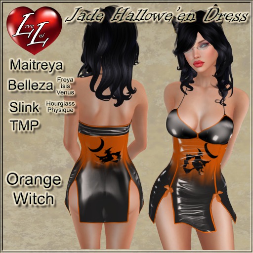!:LL:! Jade Dress Orange Witch