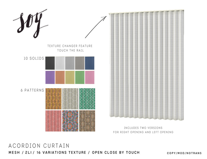 Soy. Accordion Curtain [addme]