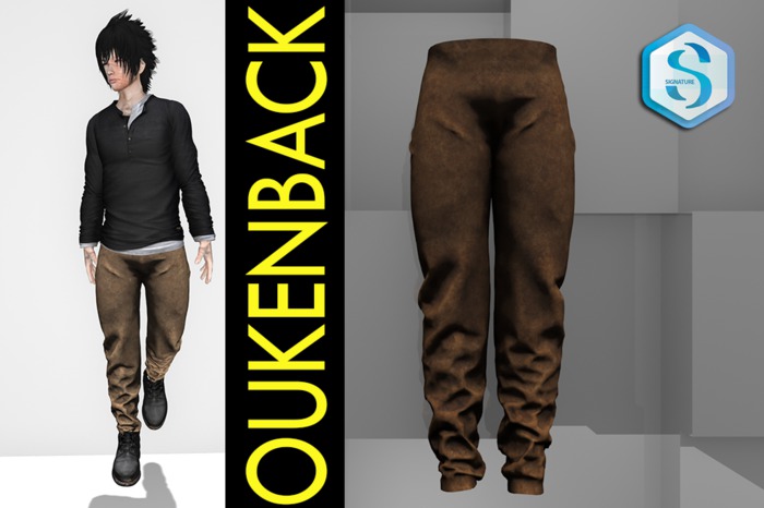 [OUKENBACK] Sm. Brown Leather  Pants [ Signature ]