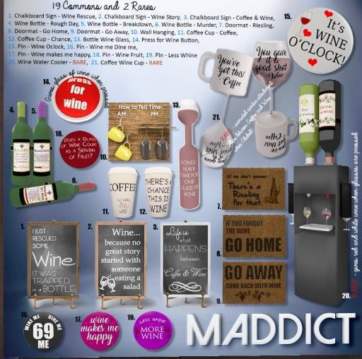 16. MADDICT - Pin - Wine me Dine me - Common