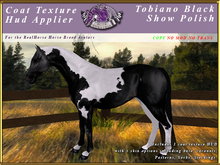 *E* RealHorse Coat Texture HUD [BOXED]  Tobiano Black SP