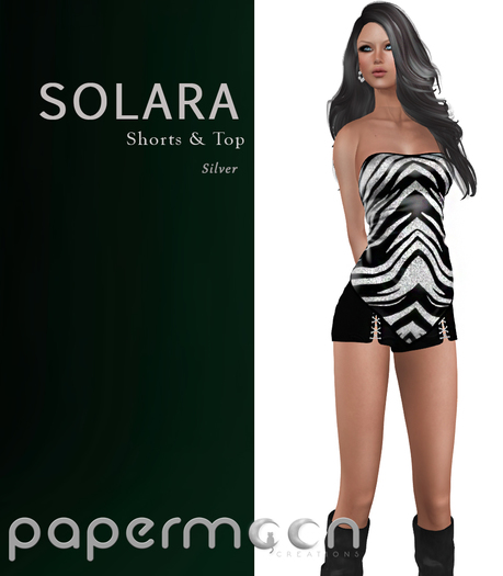 PaperMoon- SOLARA Shorts & Top - Silver
