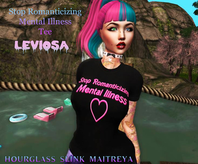 Leviosa Stop Romanticizing Mental Illness Tee - maitreya - hourglass - physique