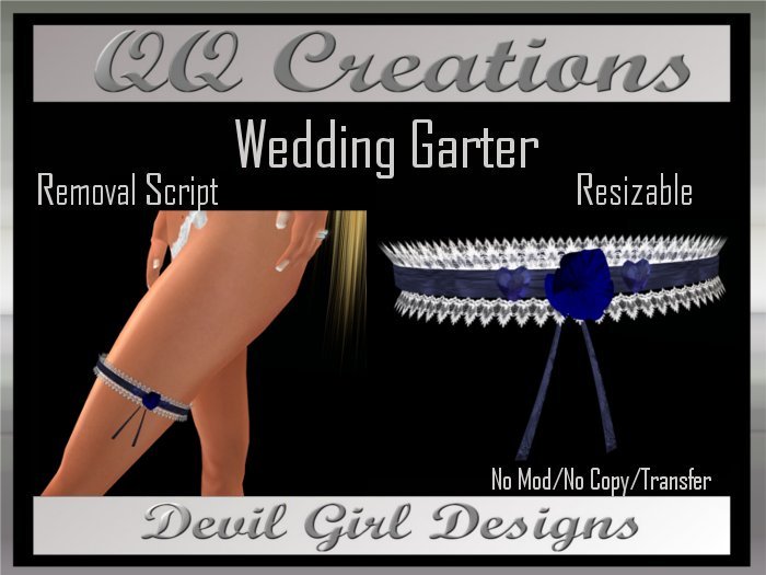 QQ: Wedding Garter - Sapphire