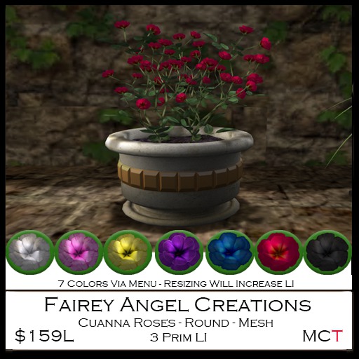 FAC Cuanna Roses - Round - 7 Colors 159L