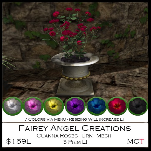 FAC Cuanna Roses - Urn - 7 Colors 159L