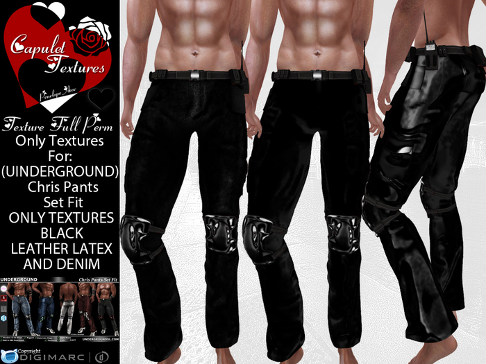 *Capulet Textures_::UNDERGROUND::Chris Pants Set Fit-1 Wear