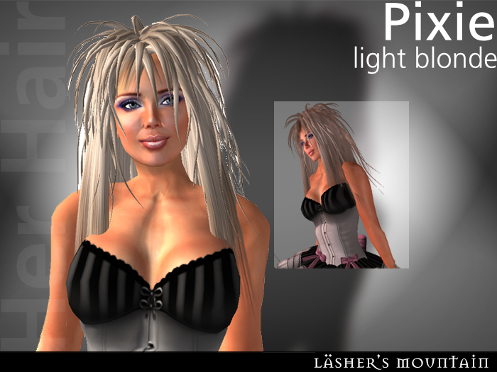 PIXIE Long Spikey Topped LIGHT BLONDE HAIR