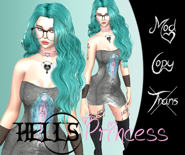 .:Hell's Princess:. Mermaid Bodycon Fitted Slink Mesh