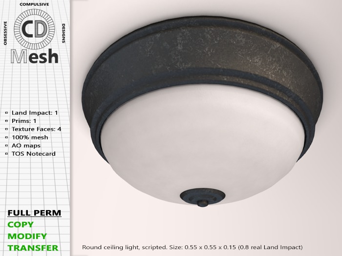 Round Ceiling Light [Full Perm | Mesh]