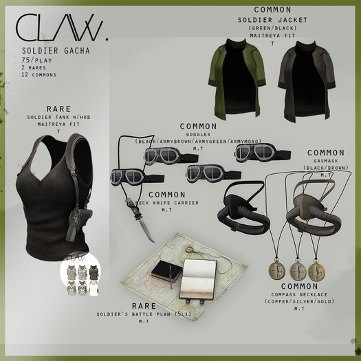 C L A Vv. Soldier - Gas Mask Brown