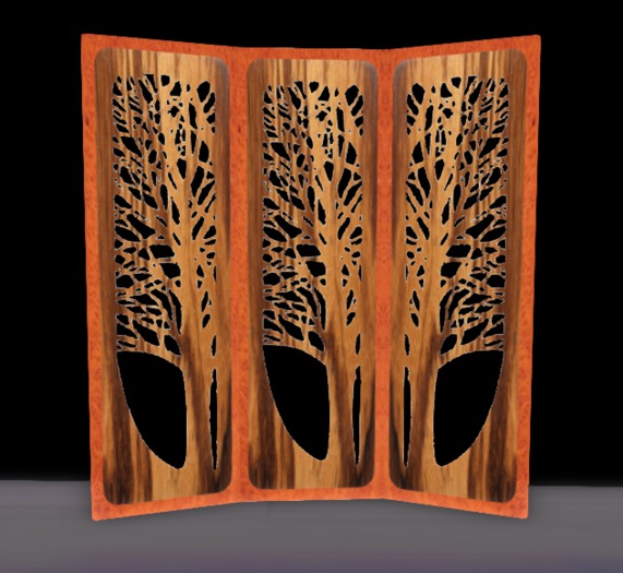 Screen: Zebrawood Tree Triple