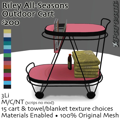 %Riley All-Seasons Outdoor Cart *MESH* Delivery Box