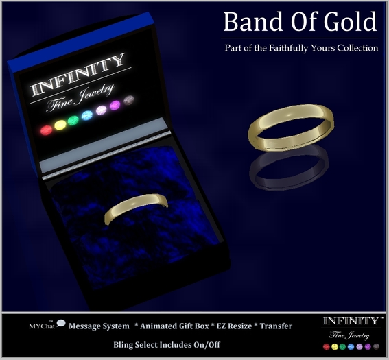 * INFINITY * Band Of Gold Man's Ring Folder