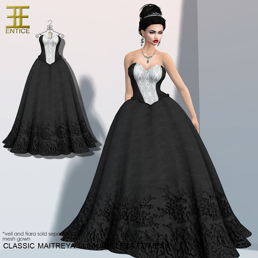 Entice - One & Only Gown - Black & White