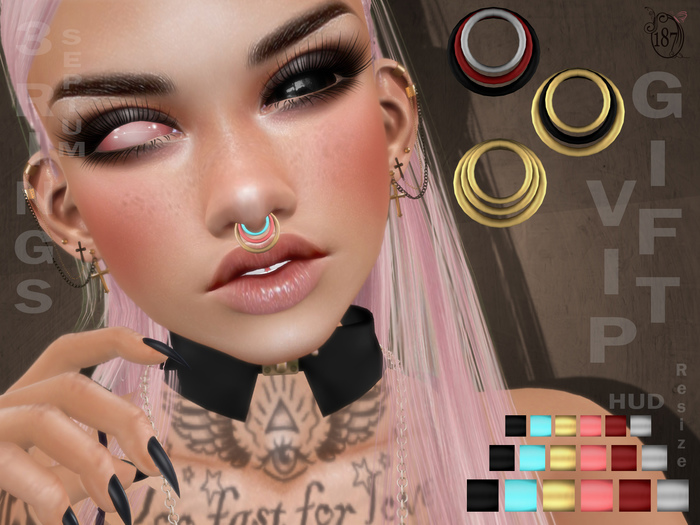 #187# Septum 3 Rings Gift BOX (Add Me)