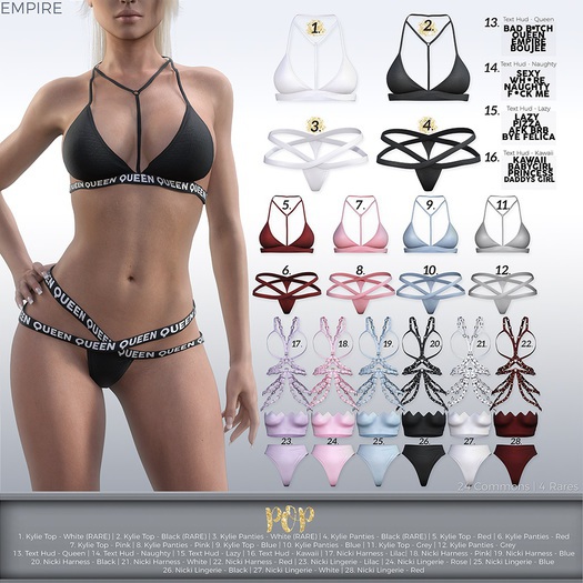 #EMPIRE - Pop - Nicki Harness Set - White