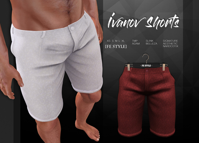 {Fe Style} Ivanov Shorts - Red [Box]