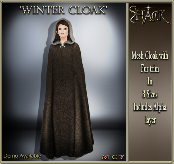 *Shack* Winter Cloak - Nut Heavy Wool