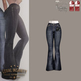 Legal Insanity - Cara flared jeans DARK BLUE