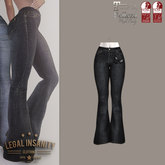 Legal Insanity - Cara flared jeans BLACK