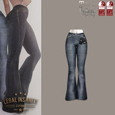 Legal Insanity - Cara flared jeans BLEACHED