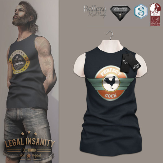 Legal Insanity - Johnny perfect blue tshirt