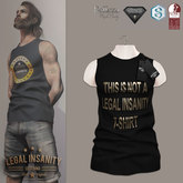 Legal Insanity - Johnny legal black tshirt