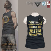 Legal Insanity - Johnny ignore you blue tshirt