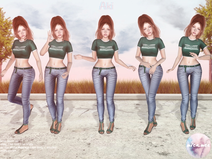 <micamee> Aki Poses