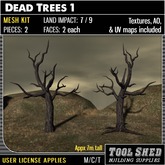 Tool Shed - Dead Trees 1 Mesh Kit - Halloween Decoration