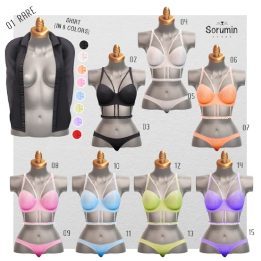 02 -Sorumin- Sweet morning GACHA -Bra Black- Maitreya