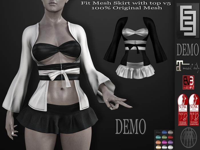 Elven Elder Fit Mesh Skirt with top v5 DEMO