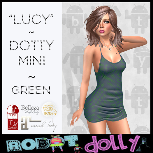 RD - "Lucy" - Dotty Mini Dress - Green