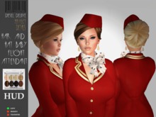 [DIESELdeluxe] Hair Hat Red flight attendant  Baby w HUD